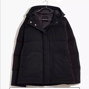 Madewell Holland Quilted Puffer Parka BLACK
